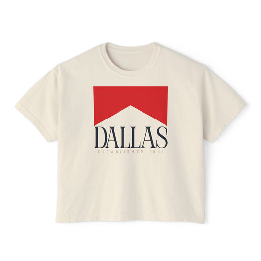 Dallas Texas Boxy Tee | Vintage-Inspired 100% Cotton Comfort Colors Shirt | Retro Dallas Graphic Tee