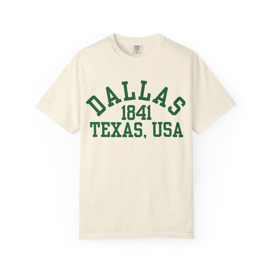Dallas 1841 Texas USA T-Shirt | City Vintage Collegiate Tee